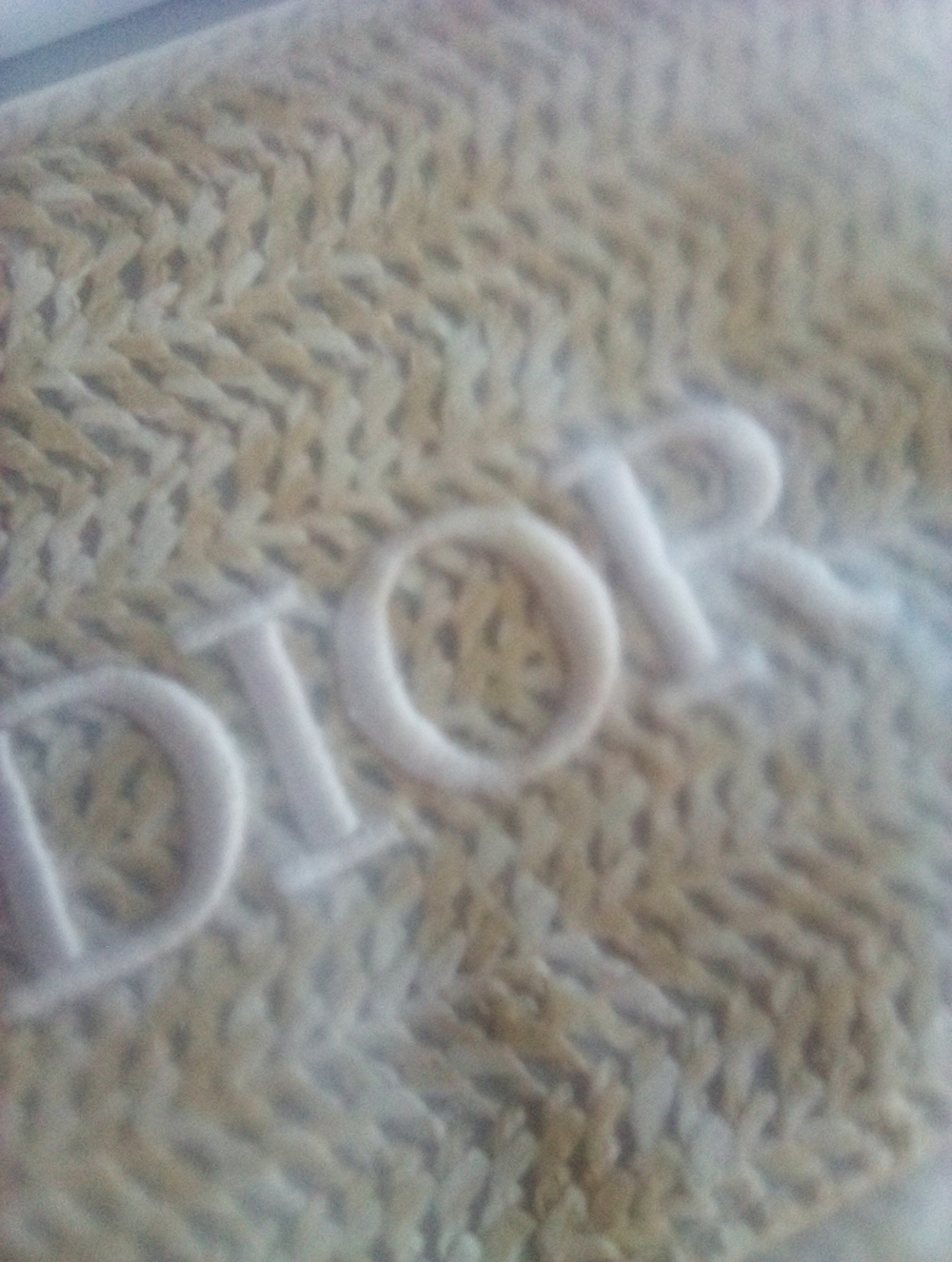 Dior Embroidered Beige Knit Macrame Clutch Luxury Designer Bag - Picture 8 of 9